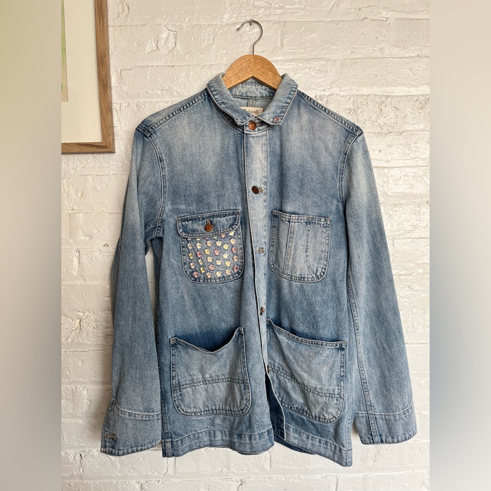 Madewell Embroidered Chore Jacket in Rosseau wash